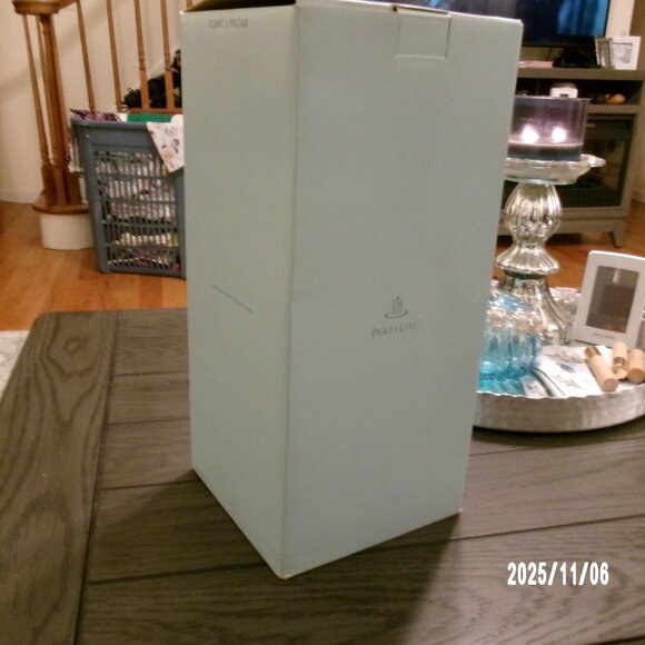 PartyLite Garden Lites Hanging Candle Holder P8102 Metal Leaf Black Lantern w/Bx - Picture 7 of 9